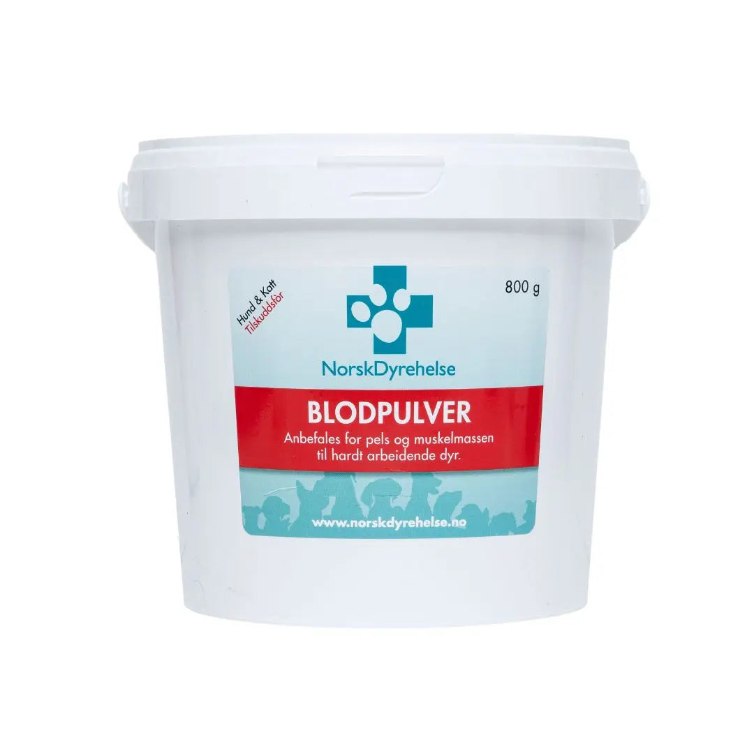 Norsk Dyrehelse Blodpulver 800 gr. Norsk Dyrehelse