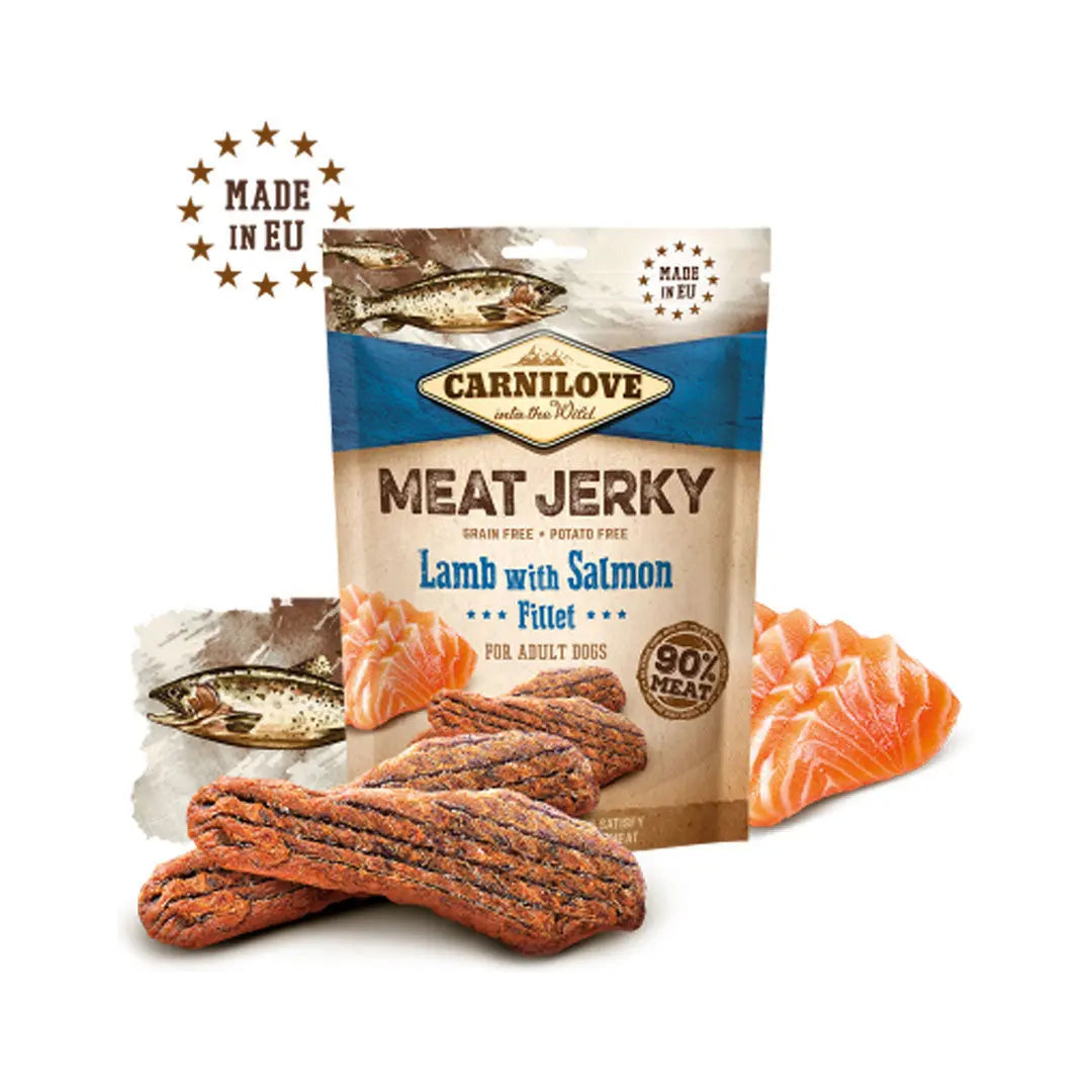 Carnilove Meat Jerky Lam med laksefilet 100g